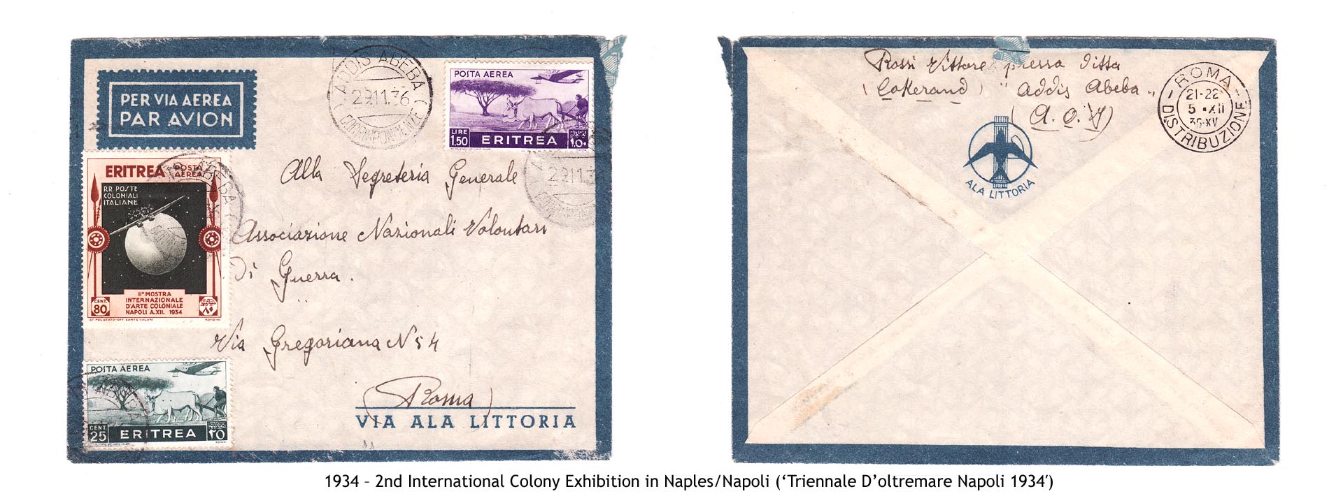 1934 – Eritrea 2nd International Colony Exhibition in Naples-Napoli (Triennale Doltremare Napoli 1934)