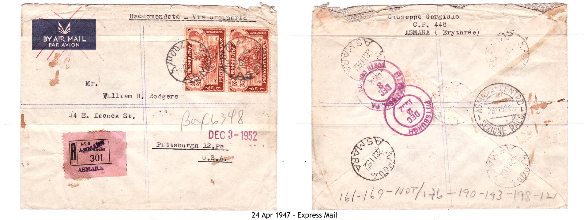 19470424 – Express Mail