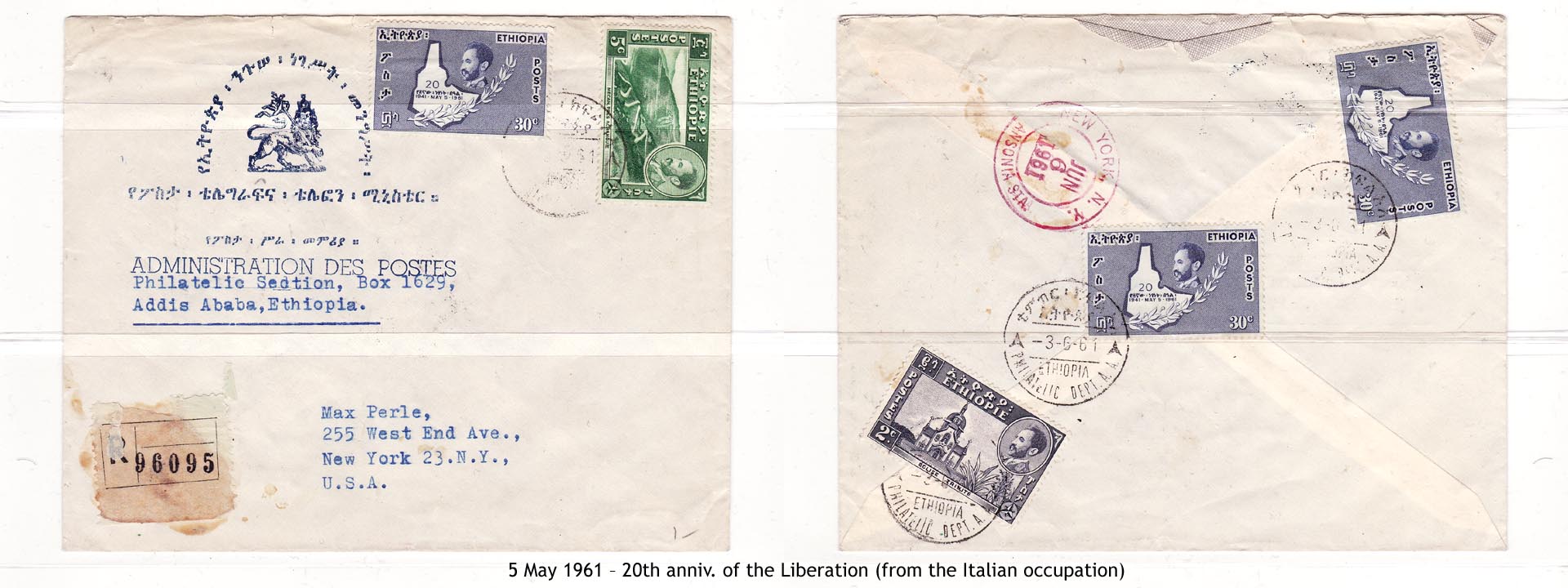 19610505 – 20th anniv. of the Liberation (from the Italian occupation)
