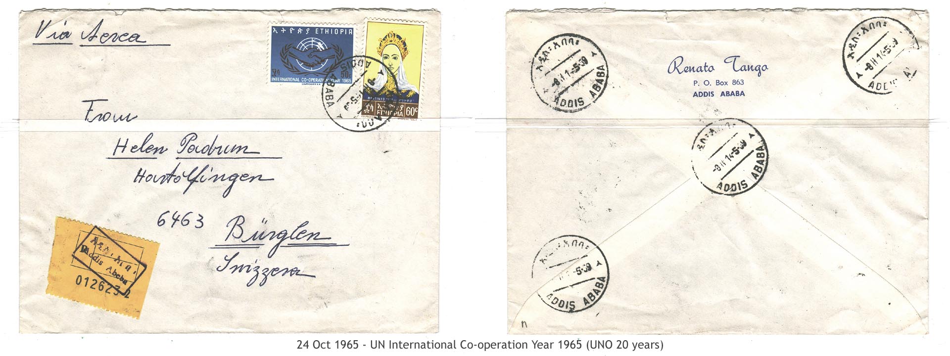 19651024 – UN International Co-operation Year 1965 (UNO 20 years)
