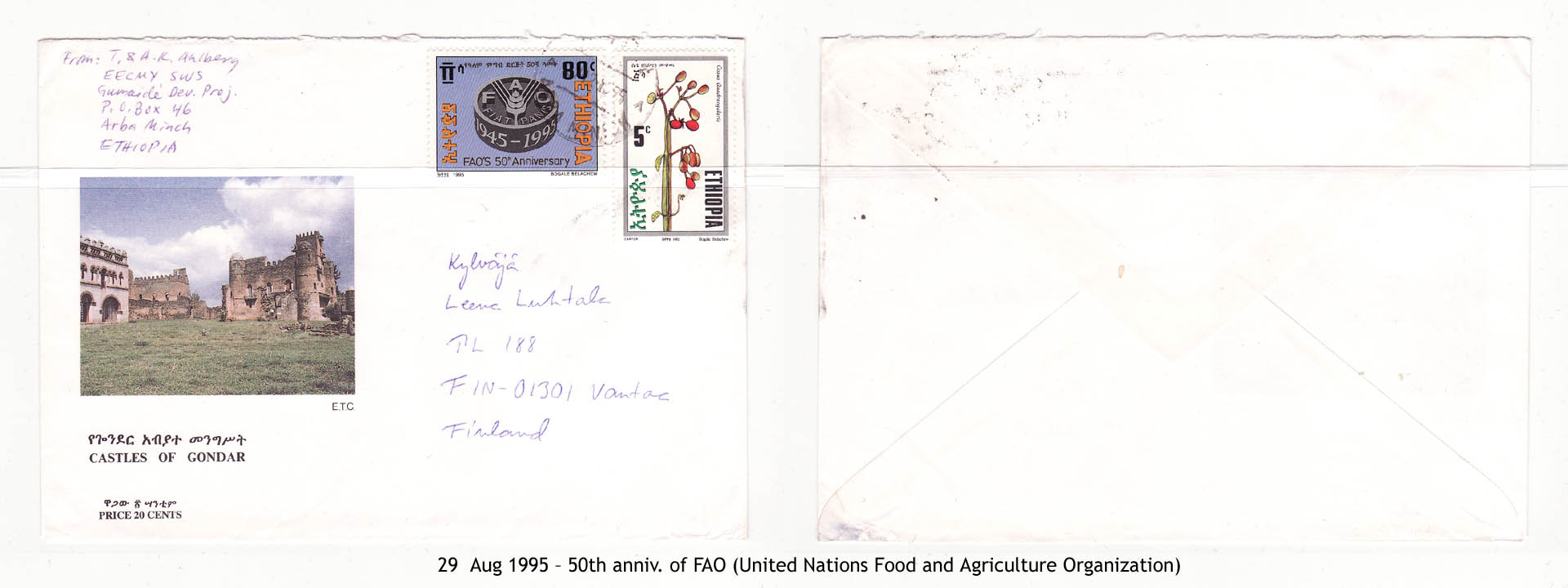 19950829 – 50th anniv. of FAO (United Nations Food and Agriculture Organization)