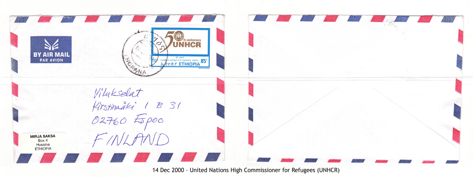 20001214 – United Nations High Commissioner for Refugees (UNHCR)