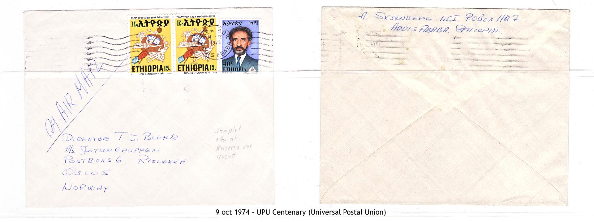 19741009 - UPU Centenary (Universal Postal Union)