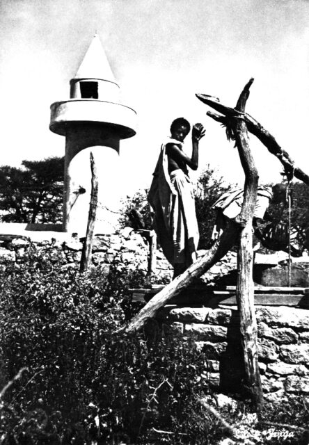 33 - Somali taking water from well